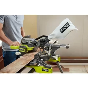 RYOBI PBT01B-P321 ONE+ 18V Cordless 2-Tool Combo Kit with 7-1/4 in. Sliding Compound Miter Saw and AirStrike Brad Nailer (Tools Only)