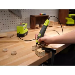 RYOBI PRT100KN ONE+ 18V Cordless Precision Rotary Tool Kit with Precision Rotary Accessories, 1.5 Ah Lithium-Ion Battery, and Charger
