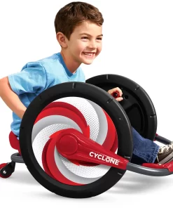 Radio Flyer, Cyclone Ride-on for Kids, Arm Powered, 16 Wheels, Red