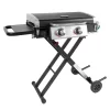 Razor GGC2030M 2-Burner Portable LP Gas Griddle with Lid and Folding Cart in Black