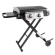Razor GGC2030M 2-Burner Portable LP Gas Griddle with Lid and Folding Cart in Black