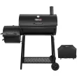 Royal Gourmet CC1830FC Charcoal Grill with Offset Smoker in Black Plus A Cover