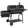 Royal Gourmet CC2036F Charcoal Barrel Grill with Offset Smoker in Black