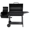Royal Gourmet CC2036F Charcoal Barrel Grill with Offset Smoker in Black