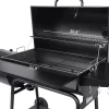 Royal Gourmet CC2036F Charcoal Barrel Grill with Offset Smoker in Black