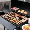 Royal Gourmet CC2036F Charcoal Barrel Grill with Offset Smoker in Black