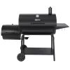 Royal Gourmet CC2036F Charcoal Barrel Grill with Offset Smoker in Black