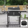 Royal Gourmet CD1824EC Charcoal Grill with 2 Side Table in Black Plus a Cover Royal Gourmet CD1824EC Charcoal Grill with 2 Side Table in Black Plus a Cover