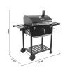 Royal Gourmet CD1824EC Charcoal Grill with 2 Side Table in Black Plus a Cover Royal Gourmet CD1824EC Charcoal Grill with 2 Side Table in Black Plus a Cover