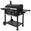 Royal Gourmet CD2030AN Charcoal Grill with 2 Side Tables in Black Royal Gourmet CD2030AN Charcoal Grill with 2 Side Tables in Black