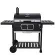 Royal Gourmet CD2030AN Charcoal Grill with 2 Side Tables in Black