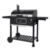 Royal Gourmet CD2030AN Charcoal Grill with 2 Side Tables in Black Royal Gourmet CD2030AN Charcoal Grill with 2 Side Tables in Black