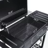 Royal Gourmet CD2030AN Charcoal Grill with 2 Side Tables in Black Royal Gourmet CD2030AN Charcoal Grill with 2 Side Tables in Black