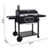 Royal Gourmet CD2030AN Charcoal Grill with 2 Side Tables in Black Royal Gourmet CD2030AN Charcoal Grill with 2 Side Tables in Black