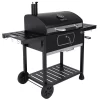 Royal Gourmet CD2030AN Charcoal Grill with 2 Side Tables in Black Royal Gourmet CD2030AN Charcoal Grill with 2 Side Tables in Black
