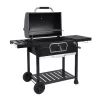 Royal Gourmet CD2030AN Charcoal Grill with 2 Side Tables in Black Royal Gourmet CD2030AN Charcoal Grill with 2 Side Tables in Black