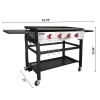 Royal Gourmet GB4000C 36-Inch Flat Top Gas Griddle with Protected Cover, 4-Burner Propane Grill, Black Royal Gourmet GB4000C 36-Inch Flat Top Gas Griddle with Protected Cover, 4-Burner Propane Grill, Black