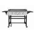 Royal Gourmet GB4001 4-Burner Propane Gas Grill Griddle in Steel with Fixed Side Tables