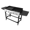 Royal Gourmet GD401 4-Burners Portable Propane Gas Grill and Griddle Combo Grills in Black with Side Tables Royal Gourmet GD401 4-Burners Portable Propane Gas Grill and Griddle Combo Grills in Black with Side Tables