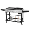 Royal Gourmet GD401 4-Burners Portable Propane Gas Grill and Griddle Combo Grills in Black with Side Tables Royal Gourmet GD401 4-Burners Portable Propane Gas Grill and Griddle Combo Grills in Black with Side Tables