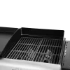 Royal Gourmet GD401C 4-Burners Portable Propane Gas Grill and Griddle Combo Grills in Black with Side Tables with Cover