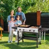 Royal Gourmet GD403 4-Burner 48,000 BTU Portable Flat Top Gas Grill and Griddle Combo Grill in Black with Folding Legs for Outdoor Cooking Royal Gourmet GD403 4-Burner 48,000 BTU Portable Flat Top Gas Grill