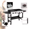 Royal Gourmet GD403 4-Burner 48,000 BTU Portable Flat Top Gas Grill and Griddle Combo Grill in Black with Folding Legs for Outdoor Cooking Royal Gourmet GD403 4-Burner 48,000 BTU Portable Flat Top Gas Grill