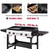 Royal Gourmet GD403 4-Burner 48,000 BTU Portable Flat Top Gas Grill and Griddle Combo Grill in Black with Folding Legs for Outdoor Cooking Royal Gourmet GD403 4-Burner 48,000 BTU Portable Flat Top Gas Grill
