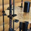 Rush Creek Creations 24 Round Fishing Rod Rack with 6 Extension Post - Fishing Pole Holder and Storage, American Cherry Finish