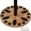 Rush Creek Creations 24 Round Fishing Rod Rack with 6 Extension Post - Fishing Pole Holder and Storage, American Cherry Finish
