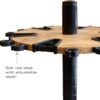 Rush Creek Creations 24 Round Fishing Rod Rack with 6 Extension Post - Fishing Pole Holder and Storage, American Cherry Finish