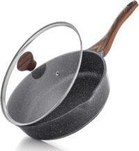 MsMk 10 inch Nonstick Frying Pan with Lid Omelette Burnt also Non