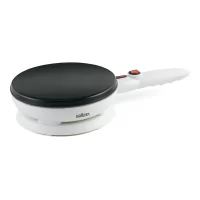 Salton CM1337 Cordless Electric Crepe Maker, Automatic Temperature Control for 7.5" Crepes and Tortillas, Recipes Included, White