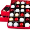 Santa's Bag Red 3-Drawer Ornament Storage Box