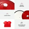 Scafild 3-Quart Round Enamelled Cast Iron Dutch Oven - Red