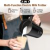 Secura Milk Frother, Electric Milk Steamer Stainless Steel, 8.4oz/250ml Automatic Hot and Cold Foam Maker and Milk Warmer for Latte, Macchiato (Black)