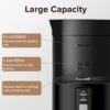 Secura Milk Frother, Electric Milk Steamer Stainless Steel, 8.4oz/250ml Automatic Hot and Cold Foam Maker and Milk Warmer for Latte, Macchiato (Black)