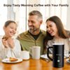 Secura Milk Frother, Electric Milk Steamer Stainless Steel, 8.4oz/250ml Automatic Hot and Cold Foam Maker and Milk Warmer for Latte, Macchiato (Black)