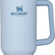 Stanley Adventure Reusable Vacuum Quencher Tumbler with Straw, Leak Resistant Lid, Insulated Cup, Maintains Cold, Heat, and Ice for Hours, Chambray (10-02664-129)
