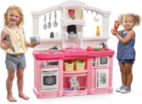 Step2 Fun with Friends Kitchen Set for Kids – Includes Toy Kitchen Accessories, Interactive Features for Pretend Play – Indoor/Outdoor Toddler Playset – Dimensions: 40.88" H x 35.75" W x 12.5" D