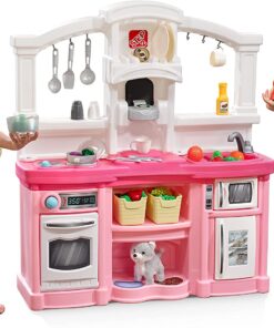 Step2 Fun with Friends Kitchen Set for Kids – Includes Toy Kitchen Accessories, Interactive Features for Pretend Play – Indoor/Outdoor Toddler Playset – Dimensions: 40.88" H x 35.75" W x 12.5" D