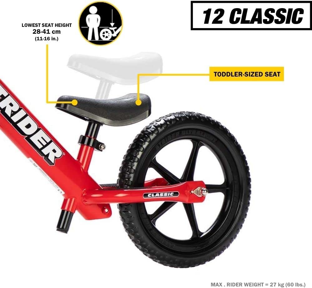 Strider 12 Classic Balance Bike Ages 18 Months to 3 Years Red Discounttoday