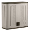 Suncast BMC3000 Resin 1-Shelf Wall Mounted Garage Cabinet in Platinum (30 in W x 30 in H x 12 in D)