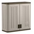 Suncast BMC3000 Resin 1-Shelf Wall Mounted Garage Cabinet in Platinum (30 in W x 30 in H x 12 in D)