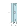 Suncast BMC5800 72 in. X 15 in. X 20 in 2-Shelf Resin Tall Storage Locker in Platinum