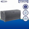 Suncast DBW7300C 73 Gallon Medium Resin Wicker Indoor Outdoor Storage Box