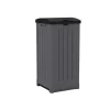 Suncast GH3900 39-Gallon Resin Outdoor Hideaway Trash Can with Lid for Backyard, Deck, or Patio, Gray