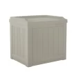 Suncast SS601 22 Gal. Deck Box with Seat, Light Taupe