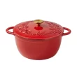 The Pioneer Woman Timeless Beauty 6-Quart Enamel-on-Cast Iron Holiday Dutch Oven, Red