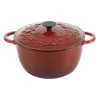 The Pioneer Woman Timeless Beauty Enamel-on-Cast Iron 6-Quart Dutch Oven, Red